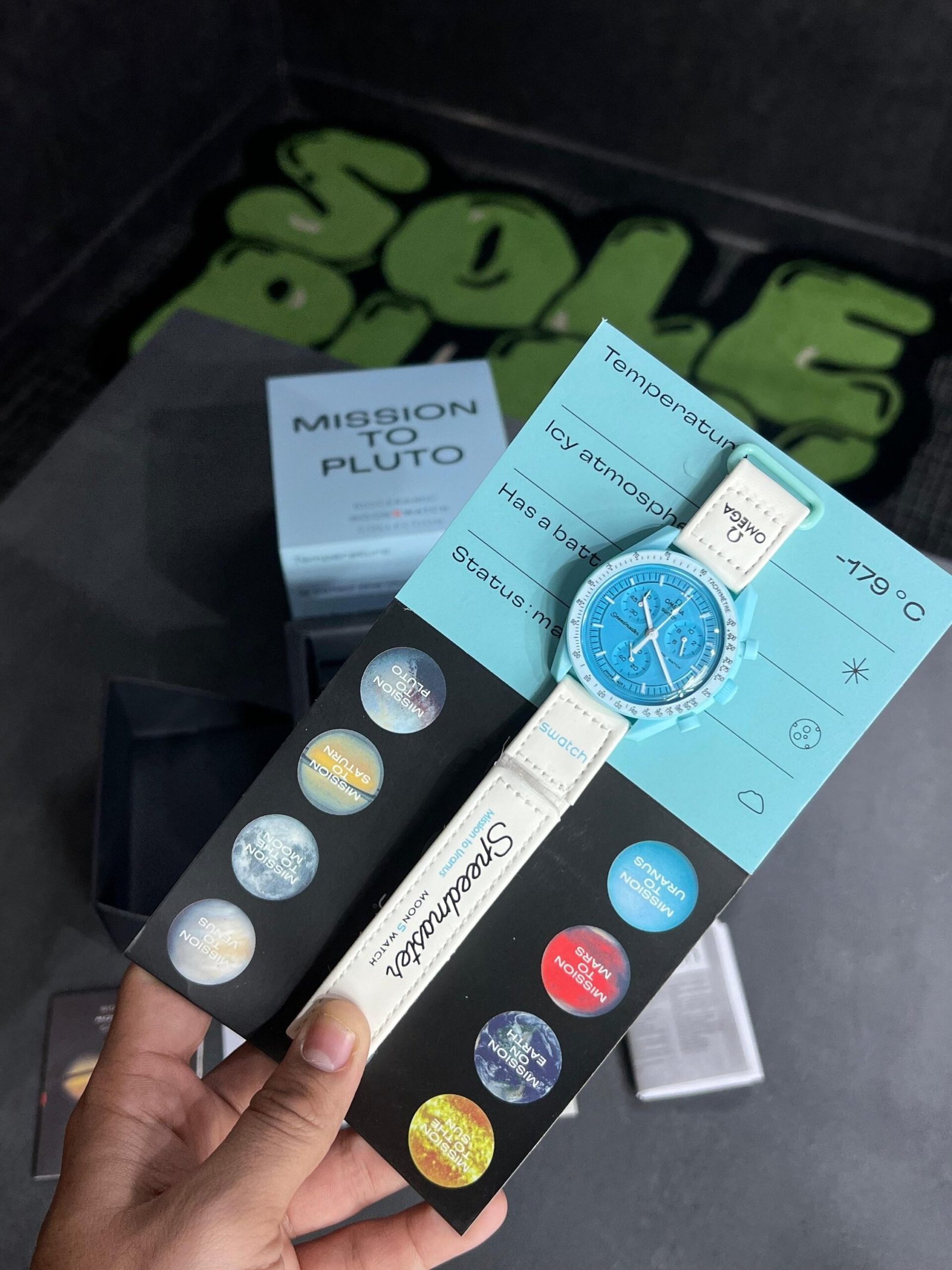 Swatch X Omega Bioceramic Moonswatch Mission To The Moon Uranus With Kit - Image 6
