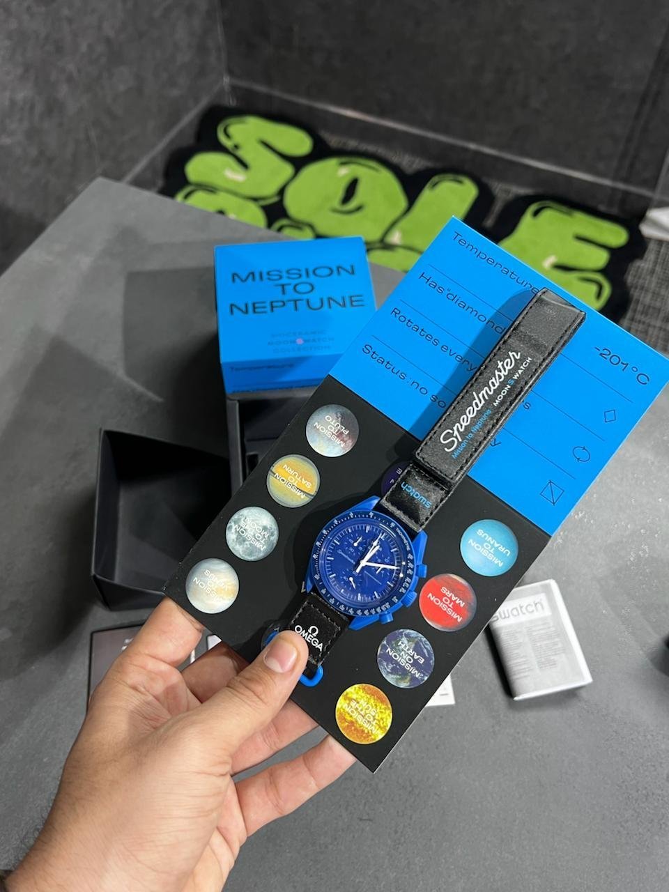 Swatch X Omega Bioceramic Moonswatch Mission To Neptune With Kit - Image 3