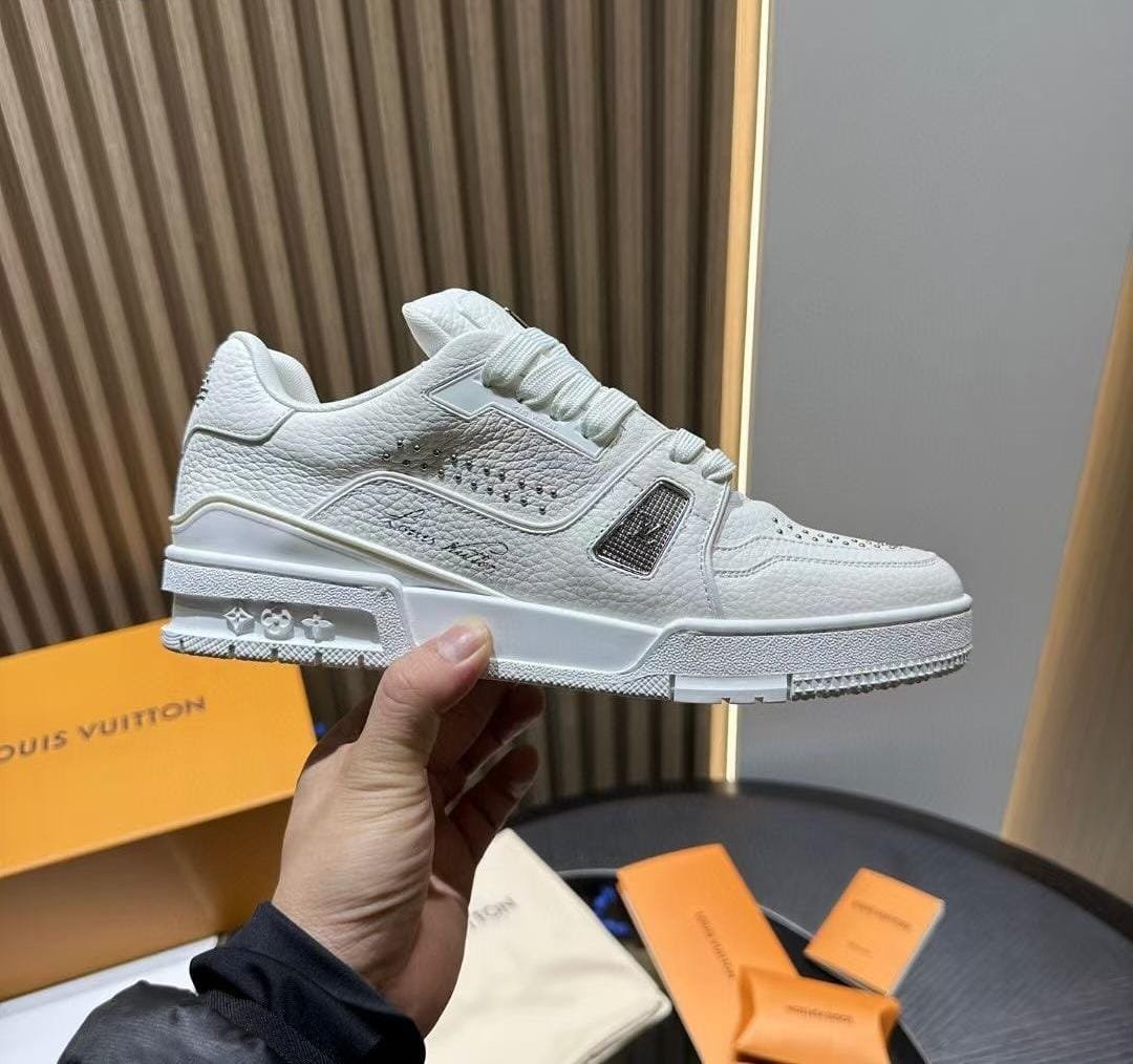 *Louis Vuitton Trainer "Triple White"(Restock On Demand & With OG Box) - Image 3