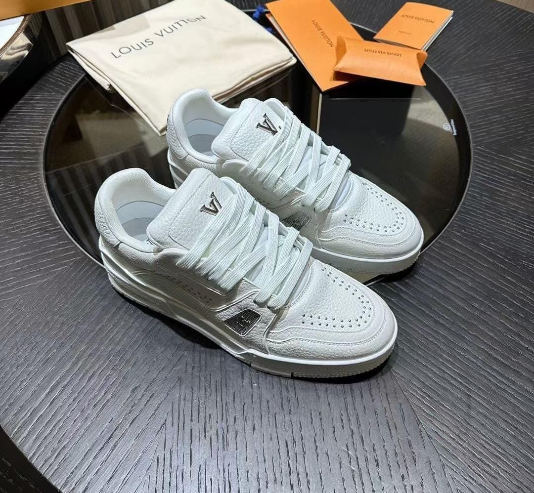 *Louis Vuitton Trainer "Triple White"(Restock On Demand & With OG Box) - Image 2