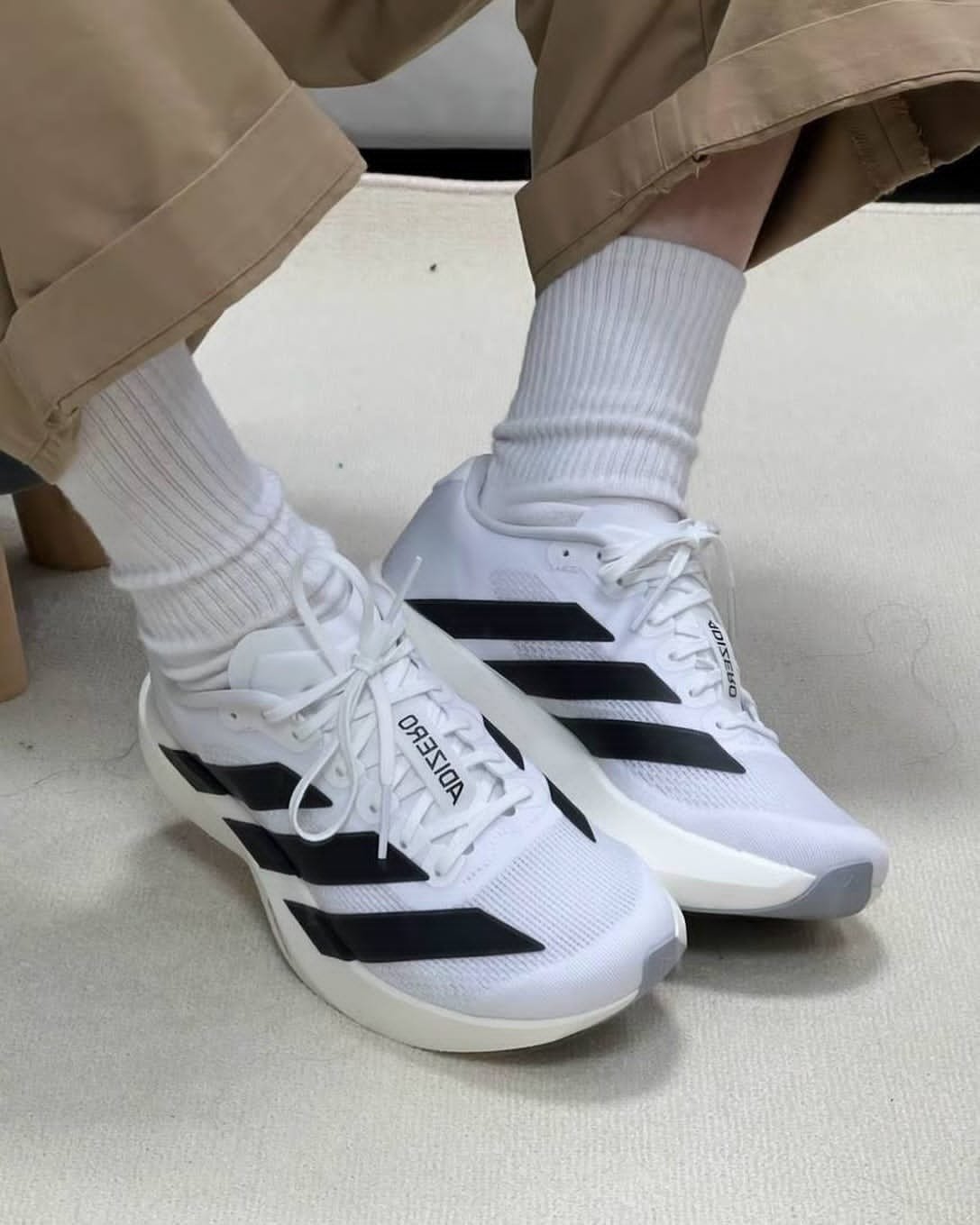 Addidas Adizero Evo Sl core White black - Image 3