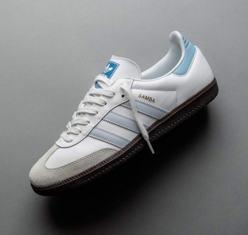 Adidass Samba Leather Sky Blue Mens FIX - Image 5