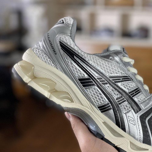 gel kayano 14 x jjjjound metallic silver black - Image 4