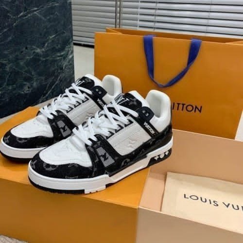 *Louis Vuitton LV Trainer Monogram Denim Black With Accessories - Image 6