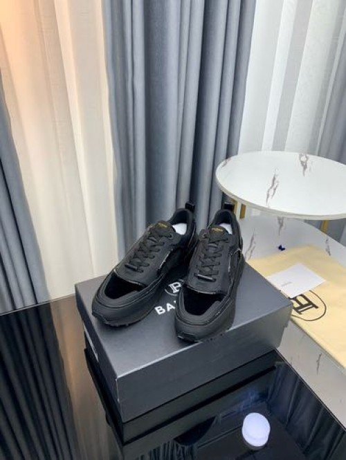 BALMAINN RACER LOW TOP BLACK SNEAKER PREMIUM - Image 5