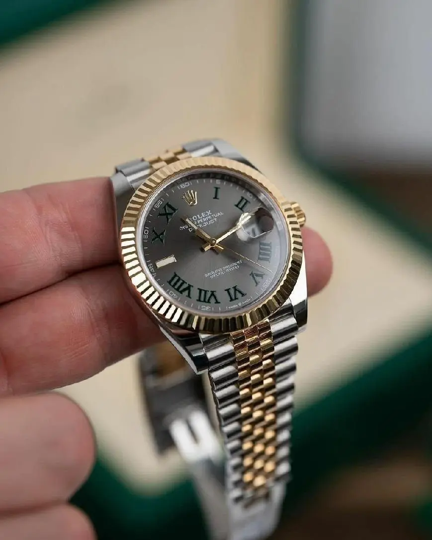 Rolex Datejust Dualtone Grey Dial Metal Watch - Image 3