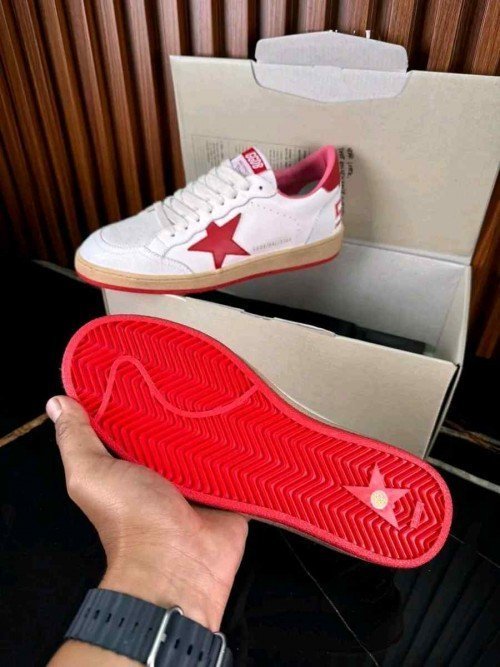 Golden Goose Ball-Star Low White Red - Image 3