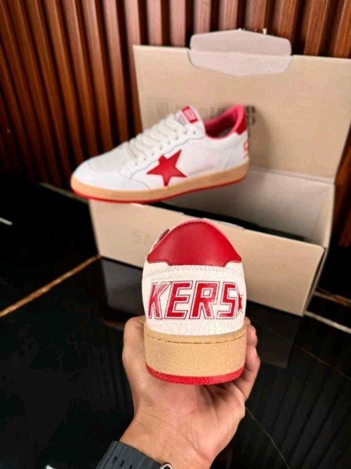 Golden Goose Ball-Star Low White Red - Image 8