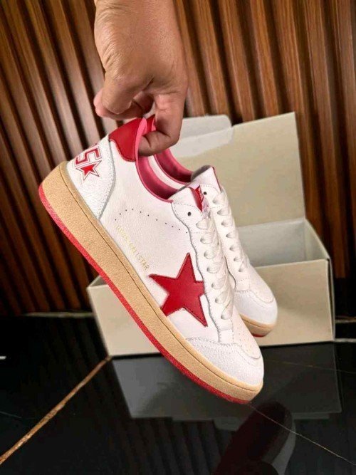 Golden Goose Ball-Star Low White Red - Image 7