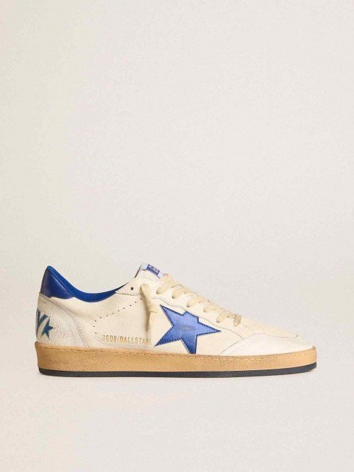Golden Goose Ball-Star Low White Bluette