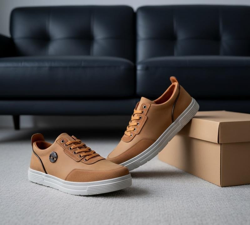 TIMBERLAN.D LOW CAUSAL SNEAKER TAN GREY - Image 6