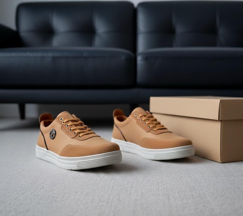 TIMBERLAN.D LOW CAUSAL SNEAKER TAN GREY - Image 5