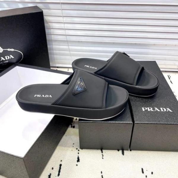 Pra_da Milano Navy Blue Slides UA - Image 4