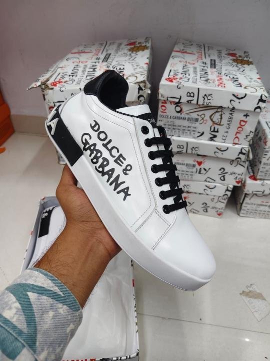 Dollce Gabbana Portofino WHITE BLACK Sneakers