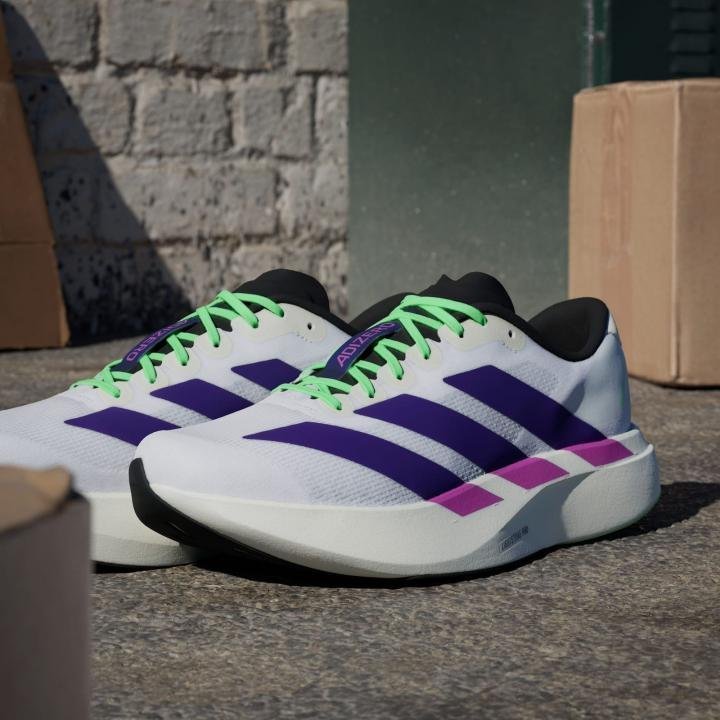 Adida s Adizero Evo SL White Purple Lime - Image 4