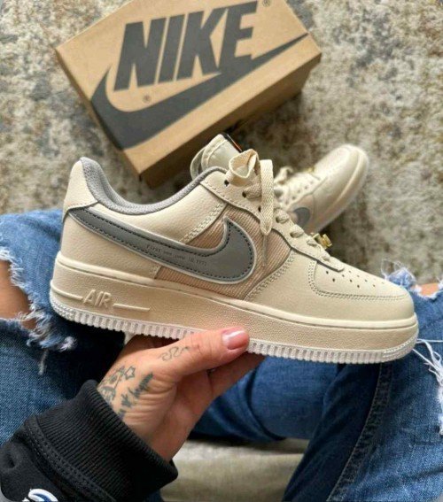 Nikee Airforce 1 Low Sand Drift Beige Cream 955 - Image 3