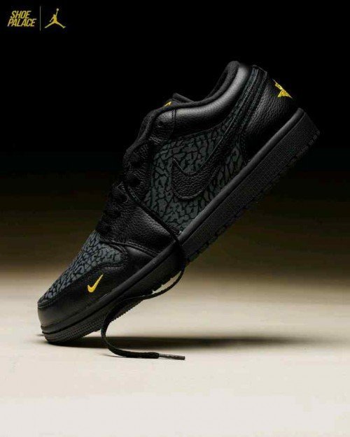 Nikee Air Jordan 1 Low SE Black Anthracite Tour Yellow 427 - Image 6