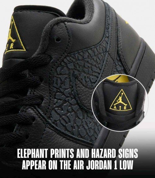 Nikee Air Jordan 1 Low SE Black Anthracite Tour Yellow 427 - Image 4