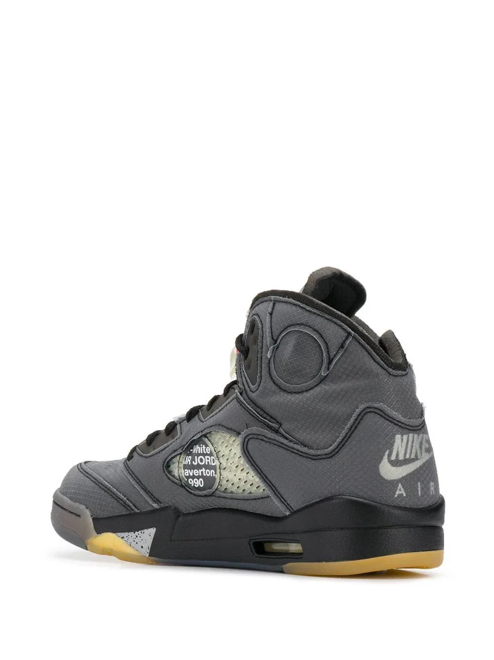 Jordan Retro 5 Off White Black Muslin - Image 4