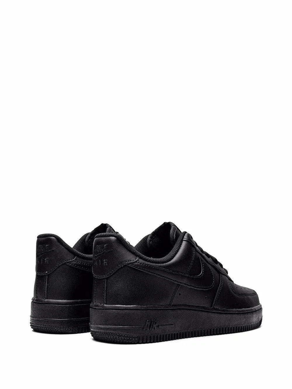 Nike Airforce 1 Pure Leather Triple Black for her - Image 3