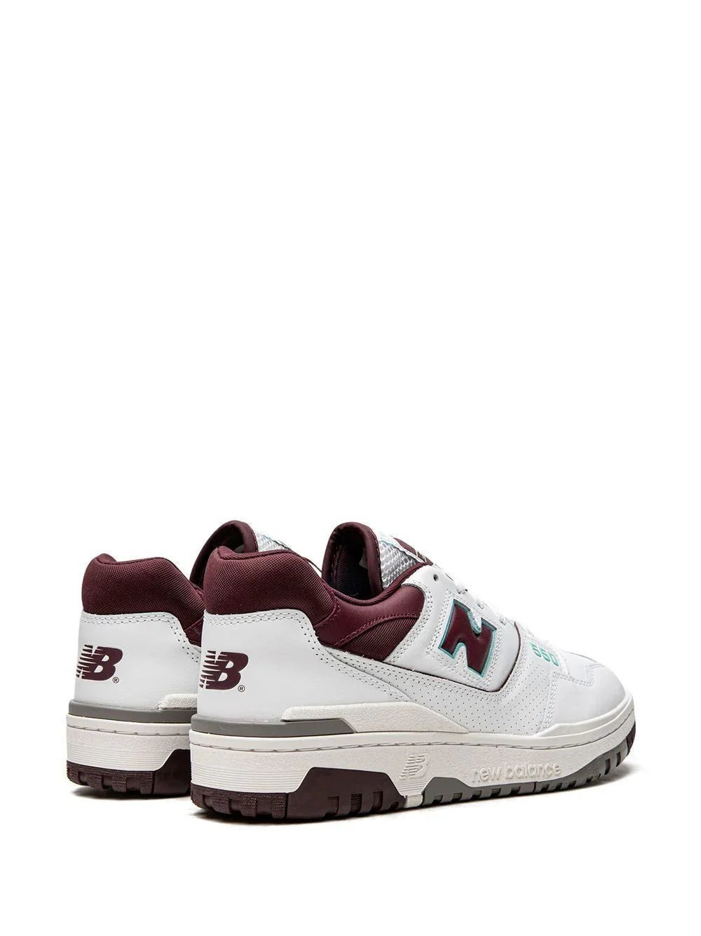New Balance 550 White Burgendy - Image 4