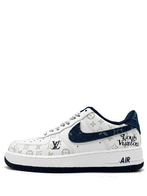 Nike AirForce 1 X Louis Vuitton Denim Blue - Image 3