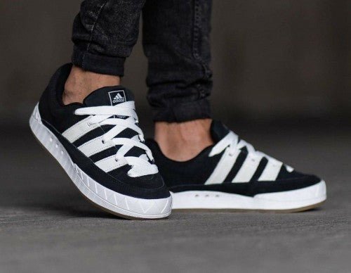 Branded Adimatic Core Black White Sneakers - Image 2