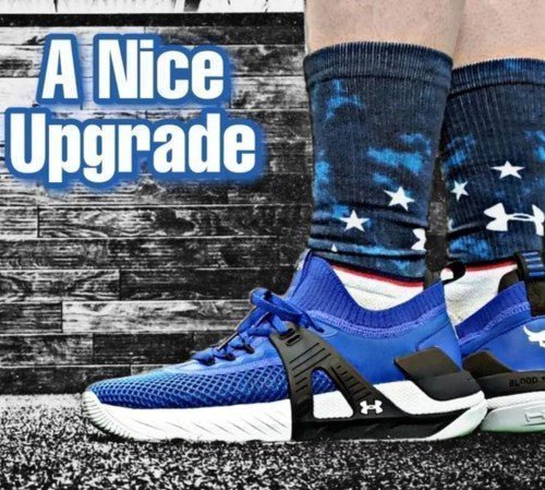 Branded UA Project Rock 4 Blue Black White - Image 4