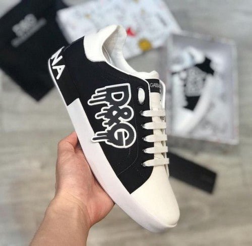Branded D&G Shoes For Men Black White - Image 3