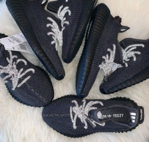 Branded Yezzy Sply 350 V2 Lace Reflective Black - Image 3