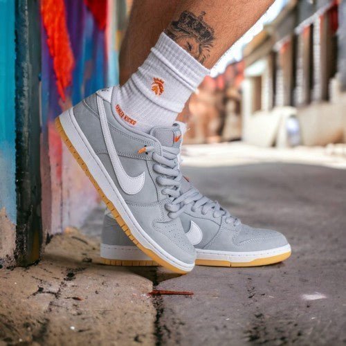 Branded SB Dunk Low Orange Label Grey Gum - Image 3