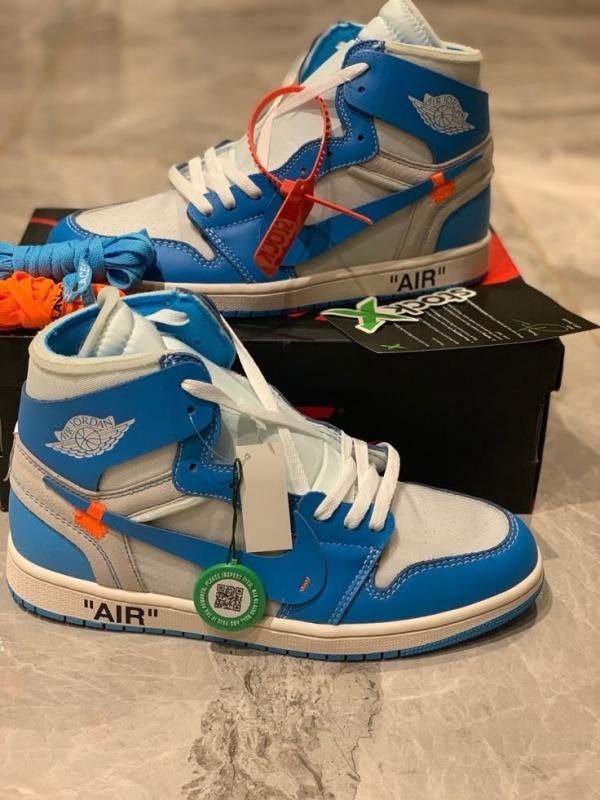 OFF-WHITE x Air Jordan 1 Retro High OG UNC Blue TOP BATCH UA - Image 3
