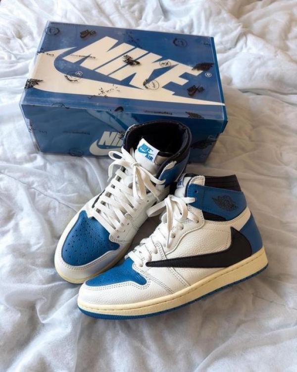 Fragment Design x Travis Scott x Air Jordan 1 Retro High With Plastic Cover TOP BATCH UA - Image 3