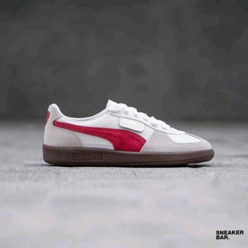PUMA PALERMO LEATHER WHITEVAPOR GRAY-CLUB RED TOP BATCH UA - Image 4