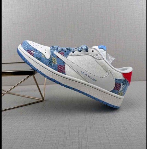 Nike Air Jordan Retro 1 Low x Travis Scott Fragment Design Louis Vuitton 177  TOP BATCH UA - Image 3