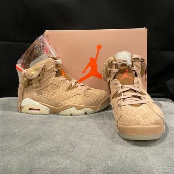 Travis Scott x Air Jordan 6 Retro British Khaki  TOP BATCH UA - Image 2