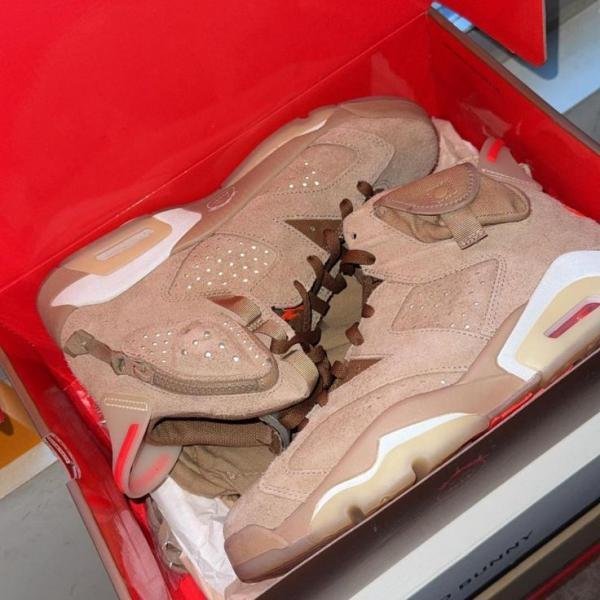 Travis Scott x Air Jordan 6 Retro British Khaki  TOP BATCH UA - Image 3