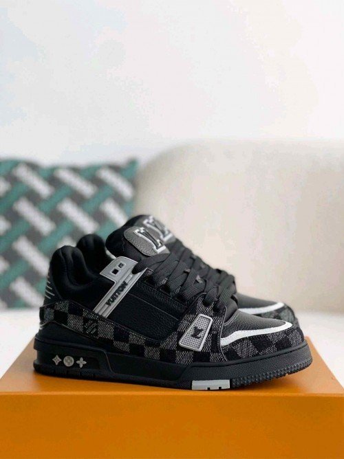 Louis Vuitton LV Trainer Black Grey TOP BATCH UA - Image 4