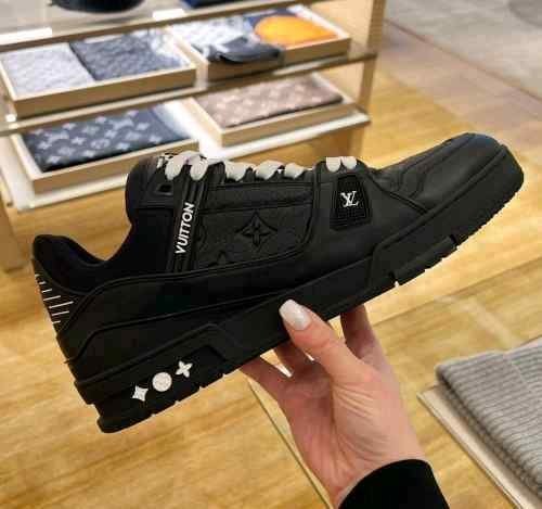 Louis Vuitton LV Trainer Black Embossed Monogram TOP BATCH UA - Image 3