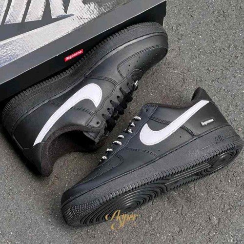 Supreme x Nike air force 1 low black white TOP BATCH UA - Image 2