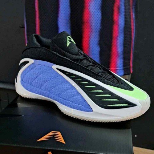 Adidas Anthony Edwards 2 Fusion Blue Zero Metallic Lime Burst 979 TOP BATCH UA - Image 3