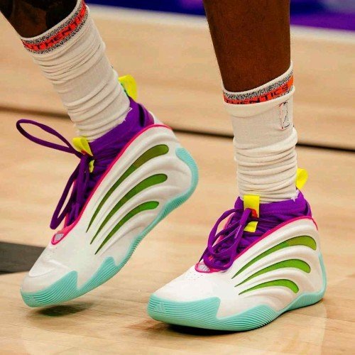 Adidas Harden x Jalen Williams Volume 9 White Lucid Lime Pink 998 TOP BATCH UA - Image 4