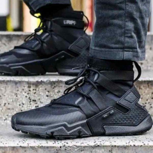 Nike Huarache Grip GS Triple Black TOP BATCH UA - Image 2