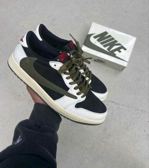 Nike Air Jordan Retro 1 Low X Travis Scott Olive UA QUALITY 218 TOP BATCH UA - Image 5