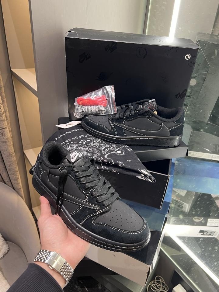 Nik e Air Jordan 1 Low Travis Scott Black Phantom SEMI UA TOP BATCH UA - Image 5