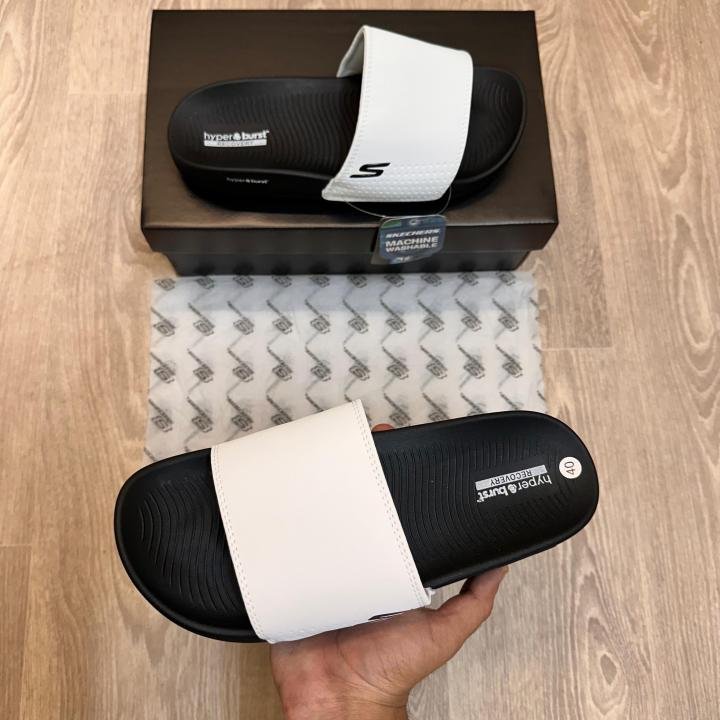 Skechers Hyper Burst Soft Premium White White Flip Flop SE12