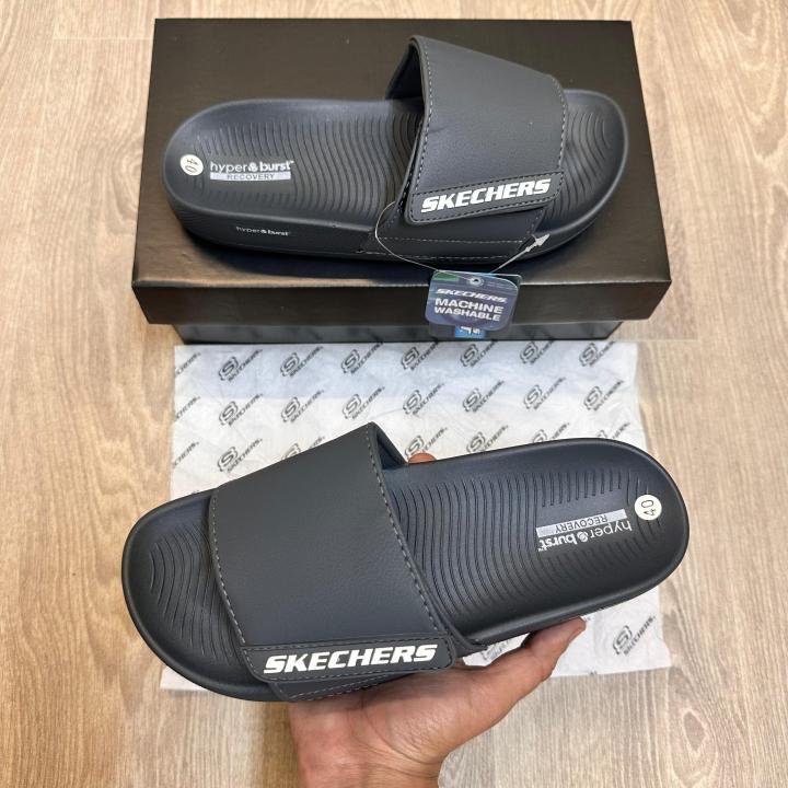 Skechers Hyper Burst Soft Premium Grey White Flip Flop