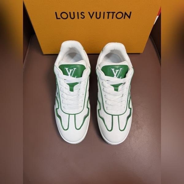 LOUIS VUITTON TRAINER 2026 WHITE GREEN TOP BATCH UA - Image 4
