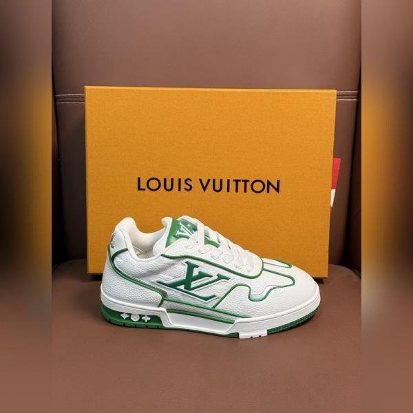 LOUIS VUITTON TRAINER 2026 WHITE GREEN TOP BATCH UA - Image 5