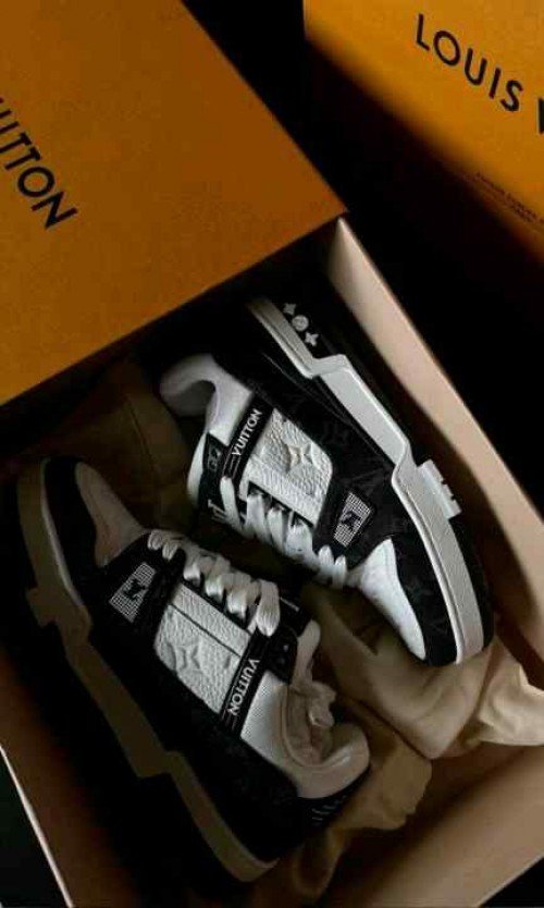 Louis Vuittton LV Trainer Monogram White Black Denim TOP BATCH UA - Image 3